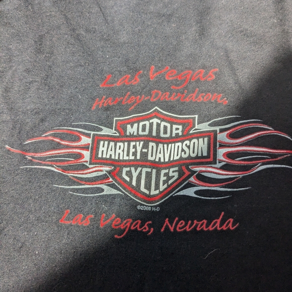 Harley-Davidson 2008 Las Vegas Nevada official tshirt rhinestones bling black - Picture 6 of 8